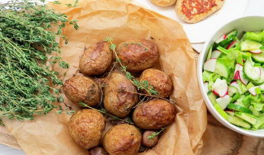 картофель, запеченный в пергаменте