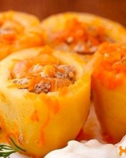 Рецепт картошки, фаршированной фаршем