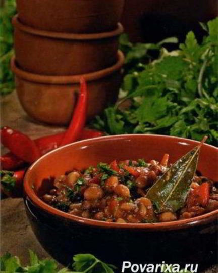 Рецепт лобио с орехами и сладким перцем