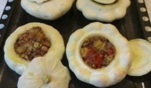 патиссоны, фаршированные фаршем