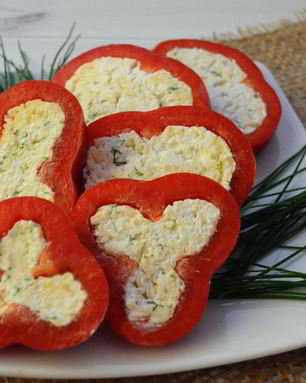 Перец, фаршированный творогом