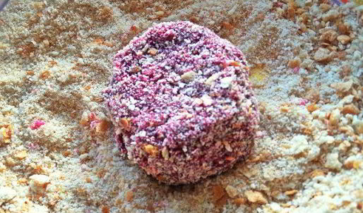 свекольные биточки с лососем