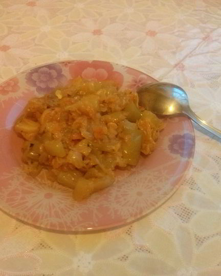Рецепт тушеной капусты с кабачком