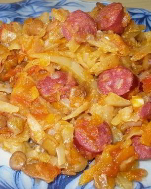 Тушеная капуста в мультиварке Редмонд