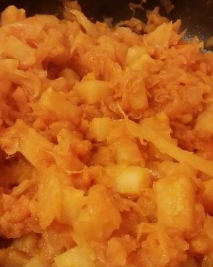 Рецепт тушеной картошки с капустой