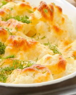 Запеченная цветная капуста с яйцом