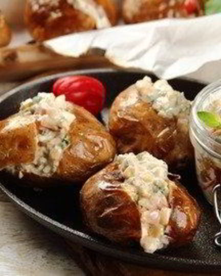 Рецепт запеченного фаршированного картофеля