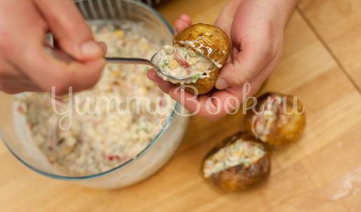 запеченный фаршированный картофель