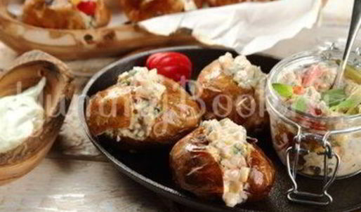 запеченный фаршированный картофель