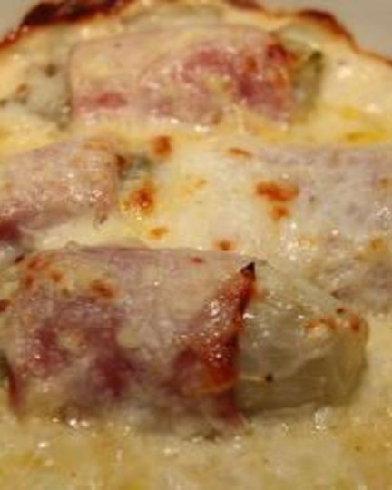 Рецепт запеченного цикория с ветчиной