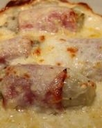 Запеченный цикорий с ветчиной