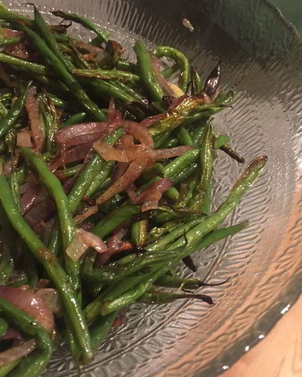 Рецепт зеленой фасоли с чесноком в духовке