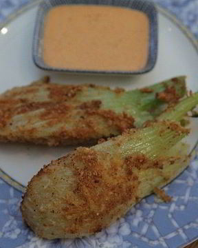 Жареный фенхель с чили-майонезом