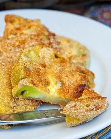 Рецепт жареных зеленых помидоров в кляре