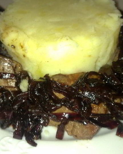 Рецепт куриной печени с луком бальзамико