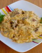 Куриная печень с морковью