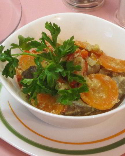 Рецепт куриной печени с овощами в духовке