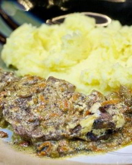 Рецепт куриной печени со сметаной