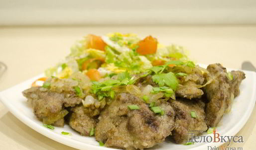 куриная печень жареная с луком