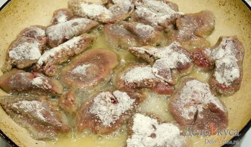 куриная печень жареная с луком