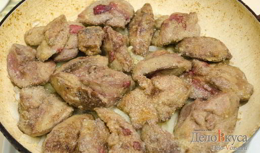 куриная печень жареная с луком