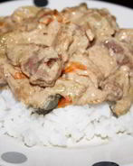 Нежная говяжья печень в сметанном соусе