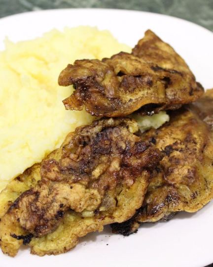 Рецепт отбивных из печени в кляре
