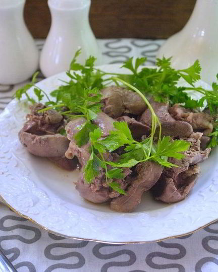 Рецепт печени куриной, отварной