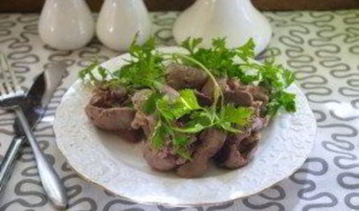печень куриная, отварная