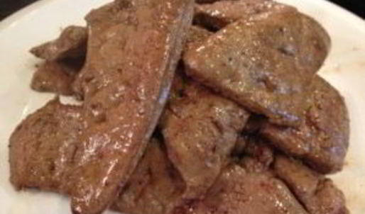 печень с грибами