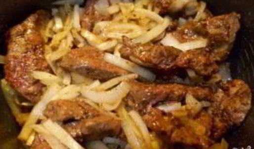 печень с луком по-венециански