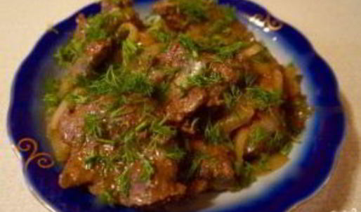 печень с луком по-венециански