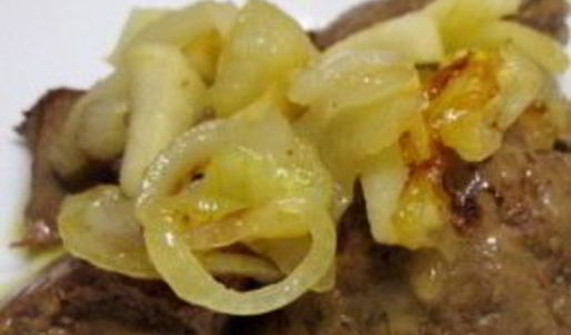 печень с яблоками в мультиварке