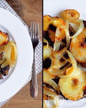 Печень с яблоками