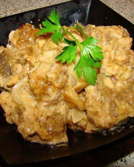 Рецепт печени, тушенной в сливках