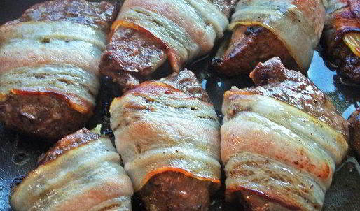 печень в беконе с картофелем