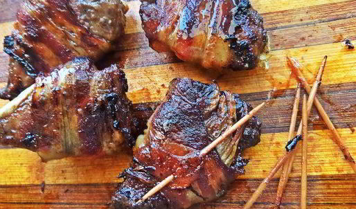 печень в беконе с картофелем