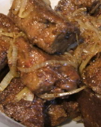 Рецепт печени в крахмале