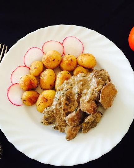 Рецепт печени в сметанном соусе с эстрагоном