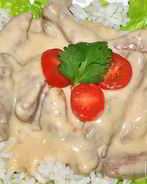 Печень в сырном соусе