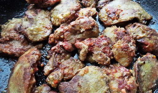 печенка в рыжей шубке