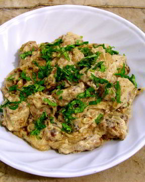 Печенка в сметане