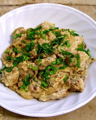 Печенка в сметане