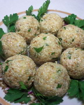 Закусочные шарики с печенью трески