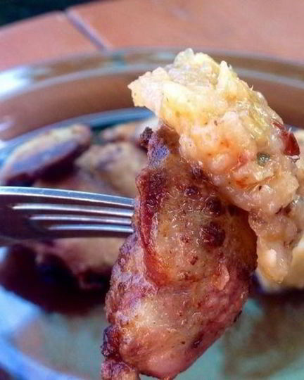 Рецепт жареной куриной печени с грушевым чатни