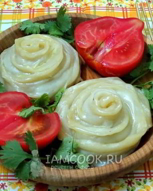 Ленивые пельмени-розочки