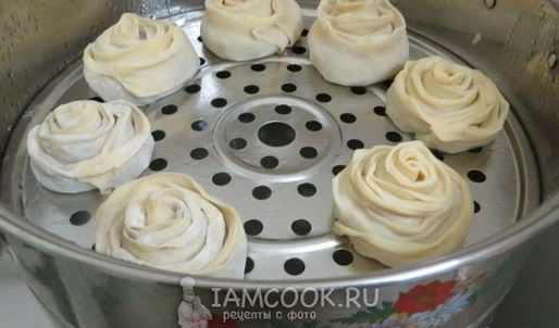 ленивые пельмени-розочки