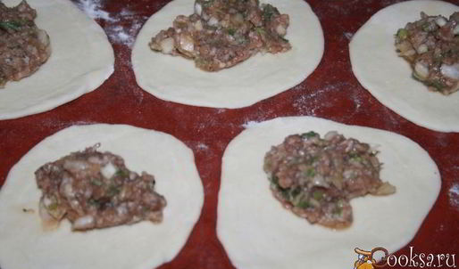 мини-хинкали с говядиной, пекинской капустой и соевым соусом