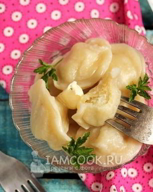 Пельмени с черной редькой