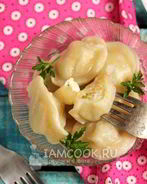 Пельмени с черной редькой